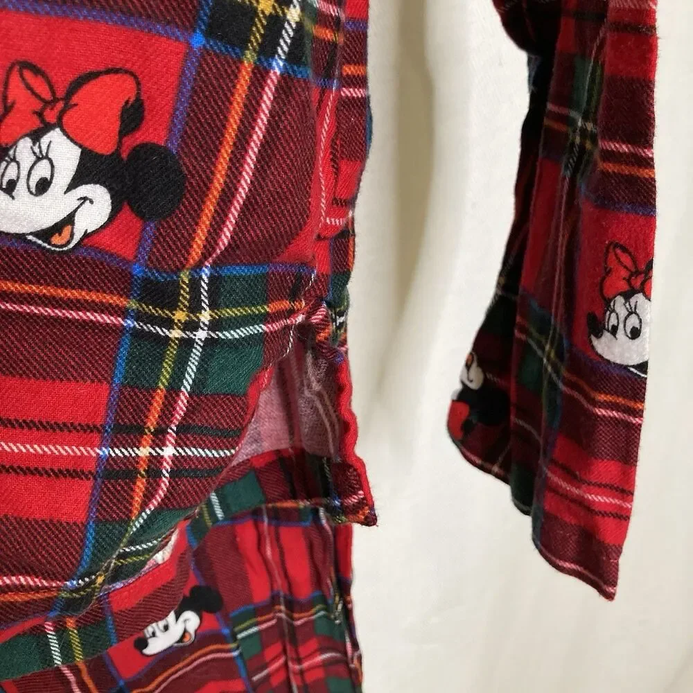 Old Navy x Disney Mickey Mouse & Friends Flannel Pajama Set Womens XS Christmas